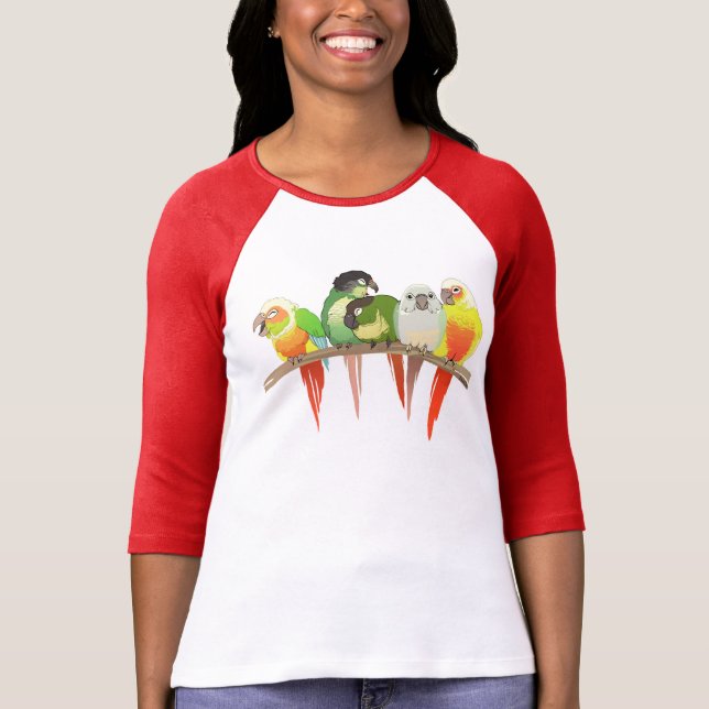 Grön kind Conures T Shirt (Framsida)
