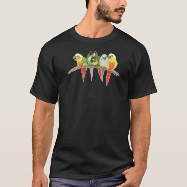 Grön kind Conures T-shirt (Framsida)