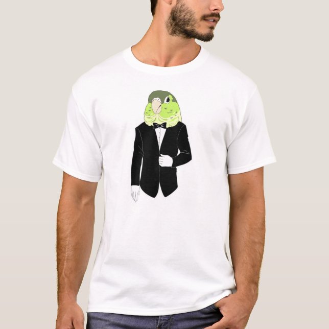 Grön kindConure smoking - manar skjorta Tee Shirt (Framsida)