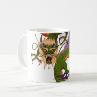 Grön kinesisk drake kaffemugg