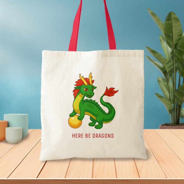 Grön kinesisk drake tygkasse (Skapare uppladdad)