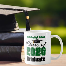 Grön klass 2026-examenspresent kaffemugg