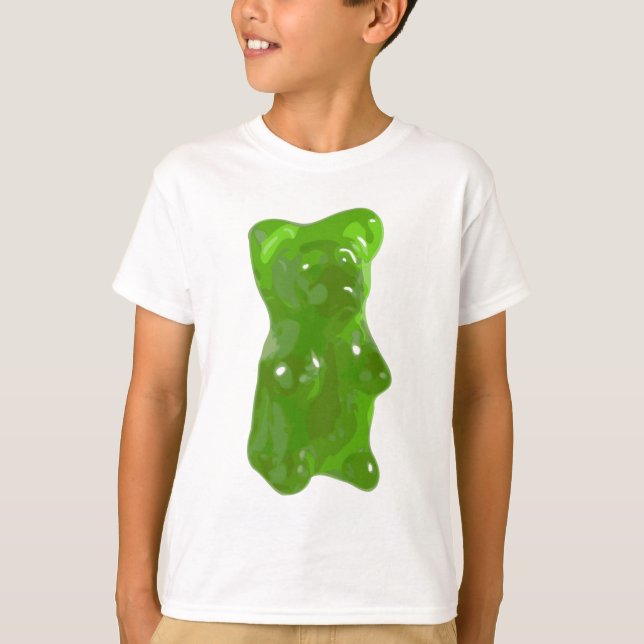 Grön klibbig björngodis t-shirt (Framsida)