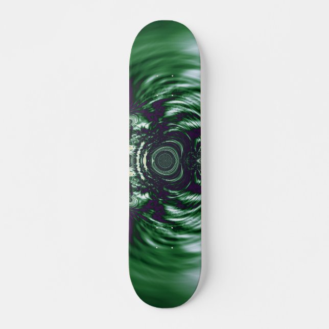 Grön klocka mini skateboard bräda 18,5 cm (Framsida)