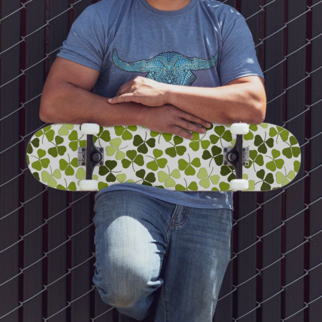 Grön klöver i en mängd olika nyanser mini skateboard bräda 18,5 cm (Utomhus 3)