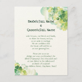 Grön klöver och fjärilen tränga någon inbjudningar