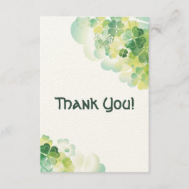 Grön klöver och fjärilen tränga någon tack kort