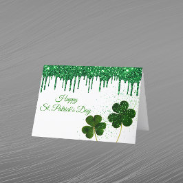 Grön klöver Shamrock St. Patricks Day Helgkort