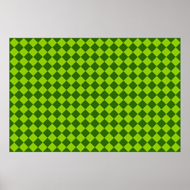 Grön Kombinations Diamant Mönster av STaylor Poster (Framsidan)