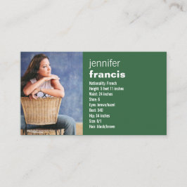 Grön korsning mini- kompkort visitkort