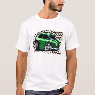 Grön kortkort för tävla tee shirt
