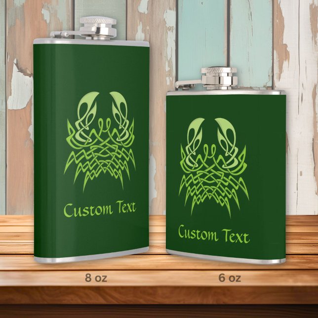 Grön krabba Celtic knut Fickplunta (Skapare uppladdad)
