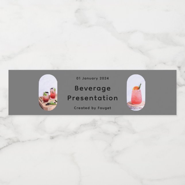 Grön kräm estetisk enkel dryck dryck  vattenflaskor etikett (Singel etikett)