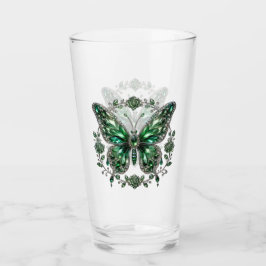 Grön Kristallfjäril | Blommig Ram Glaskopp