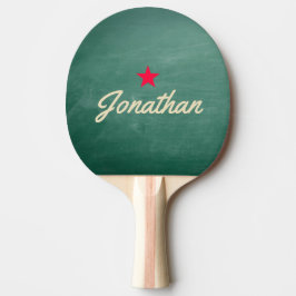 Grön Krittavla Vintage Stjärna Signatur Pingisracket