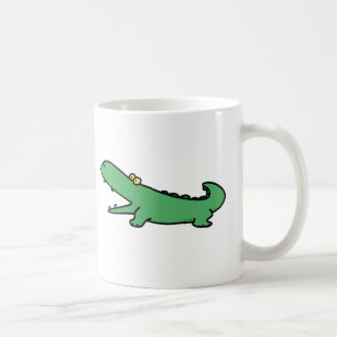 Grön krokodil kaffemugg