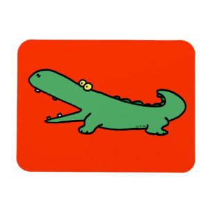 Grön krokodil magnet