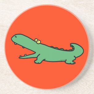 Grön krokodil underlägg