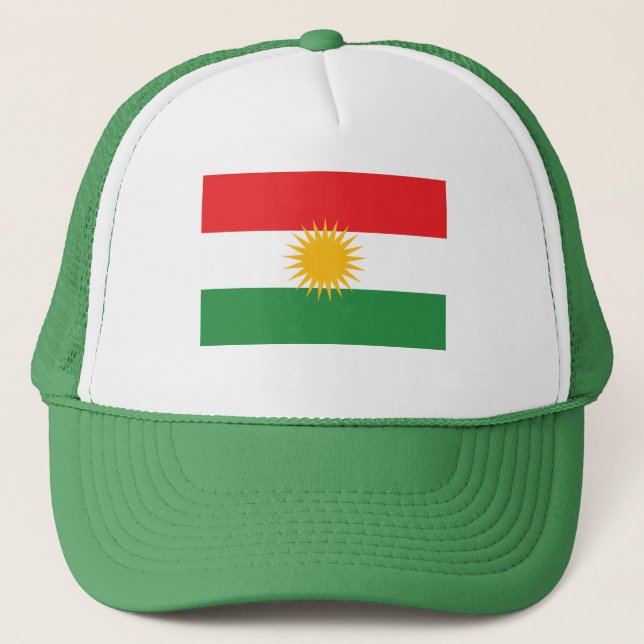 GRÖN Kurdistanflagga Truckerkeps (Framsida)