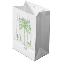 Grön kustpalmetto-palmmonogram