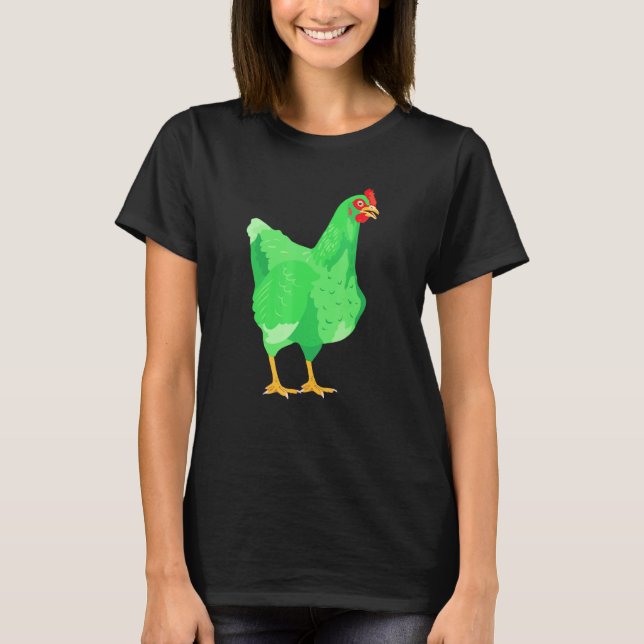 Grön kyckling t shirt (Framsida)
