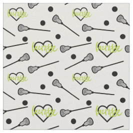 Grön lacrosse-stift och Hearts-Mönster Tyg