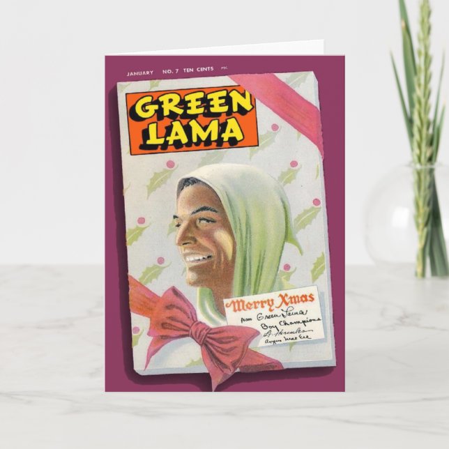 Grön Lama #7 Kort (Framsida)