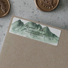 Grön landsbygd returadressetikett returadress etikett