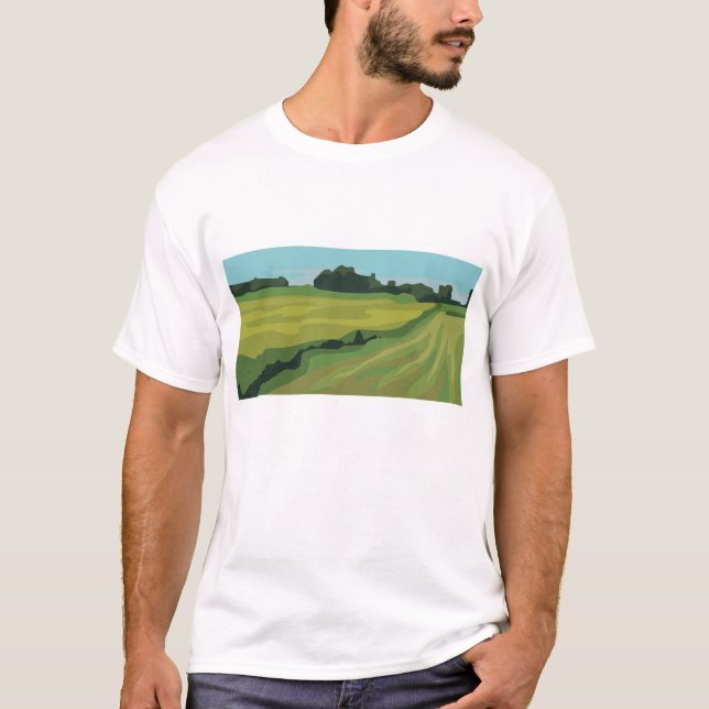 Grön landsbygdsmiljö t shirt (Framsida)