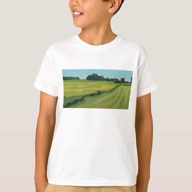 Grön landsbygdsmiljö t shirt (Framsida)