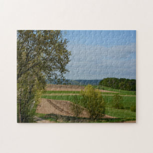 Grön landskap pussel