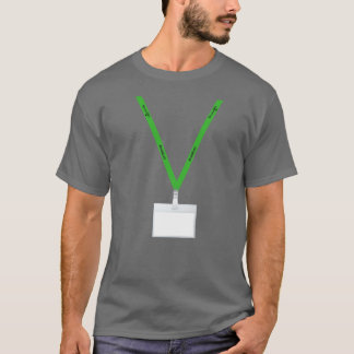 Grön Lanyardsmateriaskriva ditt namn i emblem T-shirt