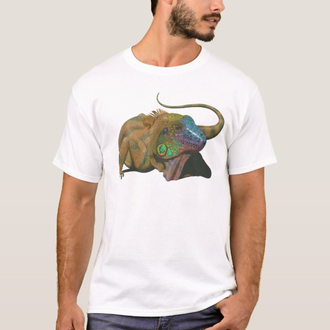 grön leguan t-shirt (Framsida)