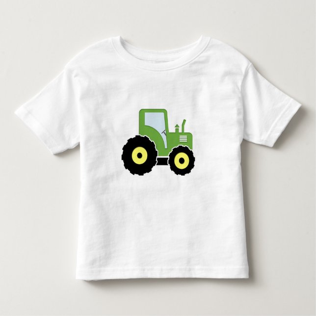 Grön leksaktraktor t-shirt (Framsida)
