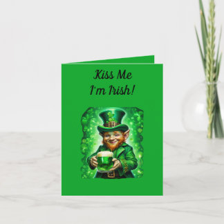 Grön Leprechaun Kort