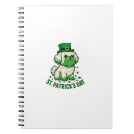 Grön Leprechaun Shih Tzu St.Patrick's Day Anteckningsbok