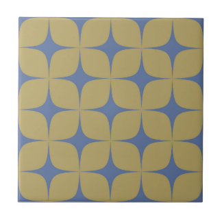 Grön & Lila Mid-Century Modern Vintage Retro Kakelplatta