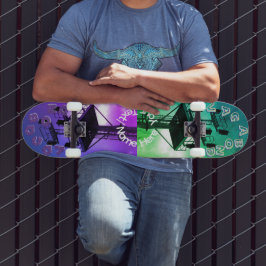 Grön Lila Vagabond Skateboard