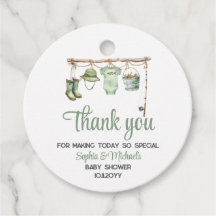 Grön liten fiskare Baby Shower