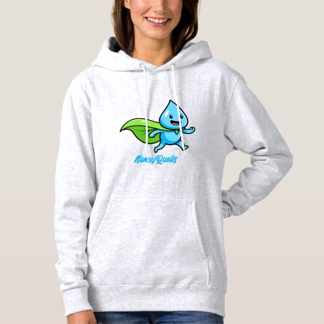 Grön livsstil Vattendroppskaraktär T Shirt (Framsida)