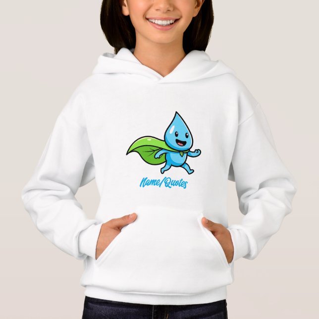 Grön livsstil Vattendroppskaraktär T Shirt (Framsida)