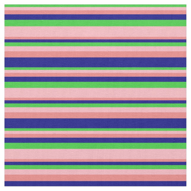 Grön, Ljus rosa, ljuskoral och blå Tyg (Närbild)