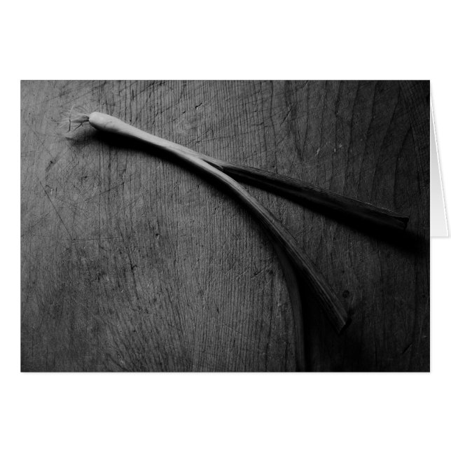 Grön Lök Stilleben Hälsningskort (Framsidan Horizontal)