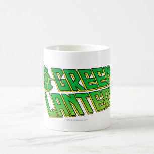 Grön lutad lyktalogotyp - kaffemugg