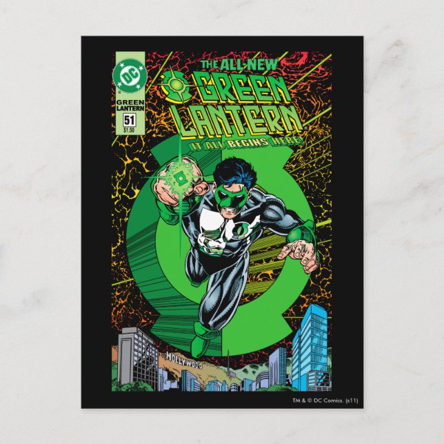 Grön lykta - all den börjar här vykort (Framsida)