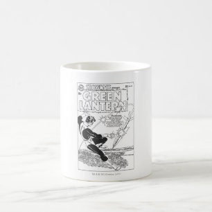 Grön lykta - förrymd missil som är svartvit kaffemugg
