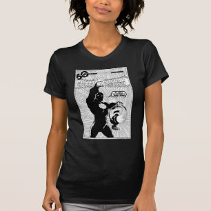 Grön lykta - glödande lykta som är svartvit tee