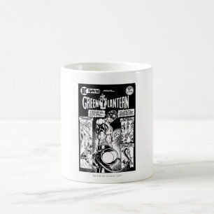 Grön lykta - grönt skuggad tecknad, svart kaffemugg
