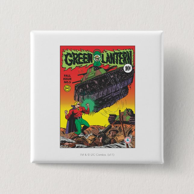 Grön lykta i dikena knapp (Framsida)