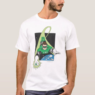 Grön lykta i utrymme t-shirt